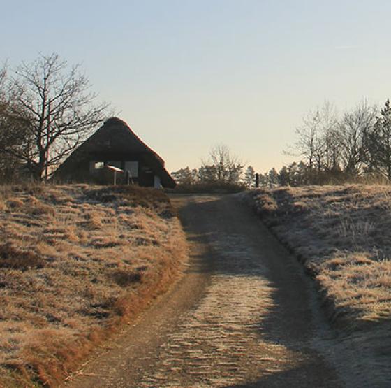 Ved udkigstårnet i Kongenshus Mindepark er der et madpakkehus