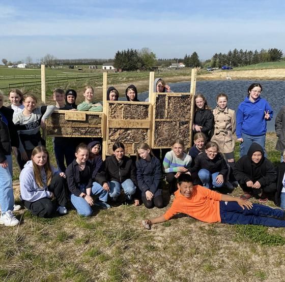 6 klasse ved insekthotellet Klokkerholm